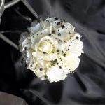 Real Touch Ivory/white Rose Wedding Bouquet..
