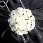 Real Touch Ivory/white Rose Wedding Bouquet..