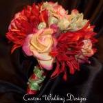 Wedding Bouquet Of Real Touch Roses, Sun Flowers,..